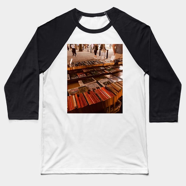 London Southbank second-hand books Baseball T-Shirt by mywanderings